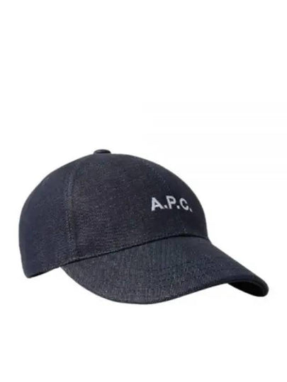 Charlie Embroidered Logo denim ball cap indigo - A.P.C. - BALAAN 2