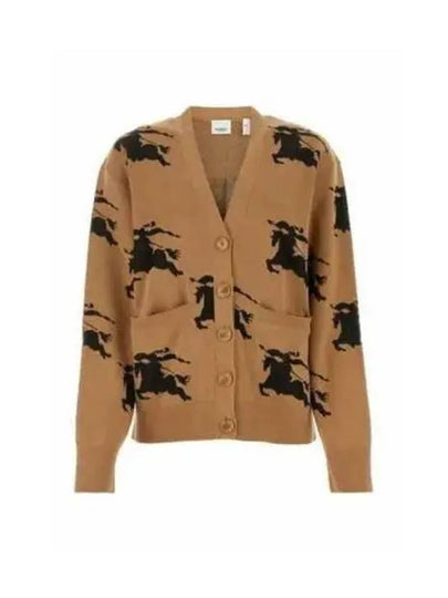 EKD Cotton Silk Cardigan Camel - BURBERRY - BALAAN 2