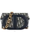 CD Signature Oblique Jacquard Shoulder Bag Blue - DIOR - BALAAN 2