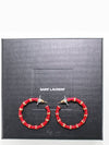 Round Earrings Red - SAINT LAURENT - BALAAN 2