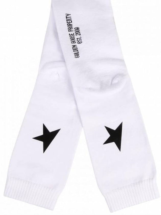 Black Star Logo Socks White - GOLDEN GOOSE - BALAAN.