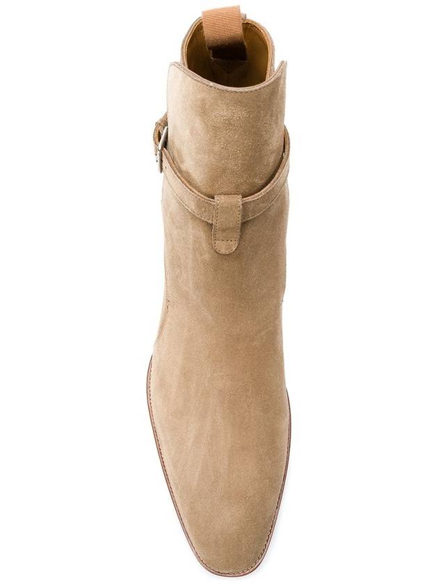 Men's Jodhpur Suede Ankle Boots Tobacco Beige - SAINT LAURENT - BALAAN 5