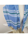 Blue Blanket Check Cashmere Muffler H259031S 100 - HERMES - BALAAN 5