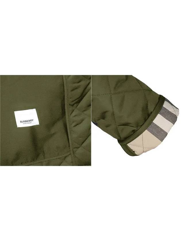 Diamond Quilted Jacket Dark Olive - BURBERRY - BALAAN 4