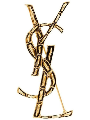 Opium YSL Crocodile Brooch Gold - SAINT LAURENT - BALAAN 1