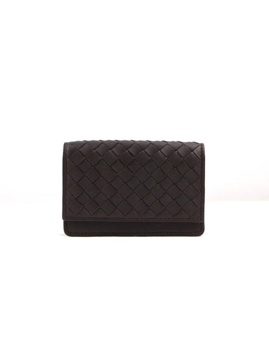 Intrecciato Flap Card Wallet Espresso - BOTTEGA VENETA - BALAAN 2