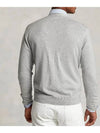 V-Neck Embroidery Logo Cardigan Grey - POLO RALPH LAUREN - BALAAN 4