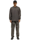 Ghost Piece Cotton Jersey Crew Neck Sweatshirt Dark Grey - STONE ISLAND - BALAAN 3