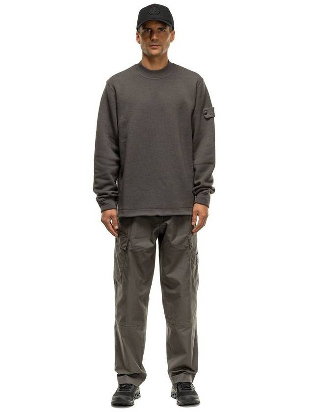 Ghost Piece Cotton Jersey Crew Neck Sweatshirt Dark Grey - STONE ISLAND - BALAAN 3