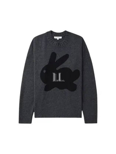 Bunny Knit Top Charcoal Melange - JW ANDERSON - BALAAN 2