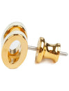 Mini Pop H Earrings Gold Gold Blanc - HERMES - BALAAN 5