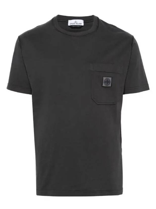 Fissato Treatment Organic Cotton Short Sleeve T-Shirt Steel Grey - STONE ISLAND - BALAAN 2