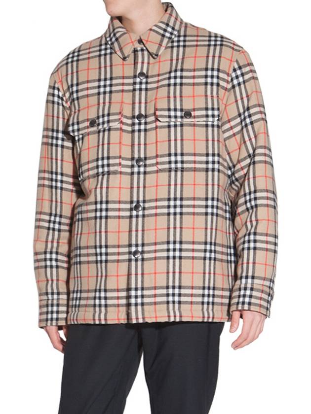 Vintage Check Wool Cotton Over Long Sleeve Shirt Archive Beige - BURBERRY - BALAAN 2