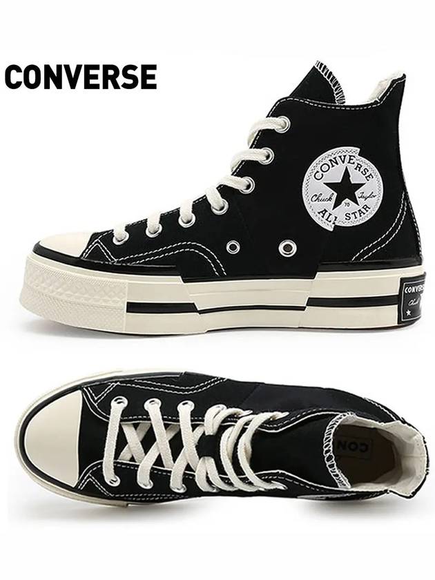 Chuck Taylor 70 Plus High Top Sneakers Black - CONVERSE - BALAAN 2