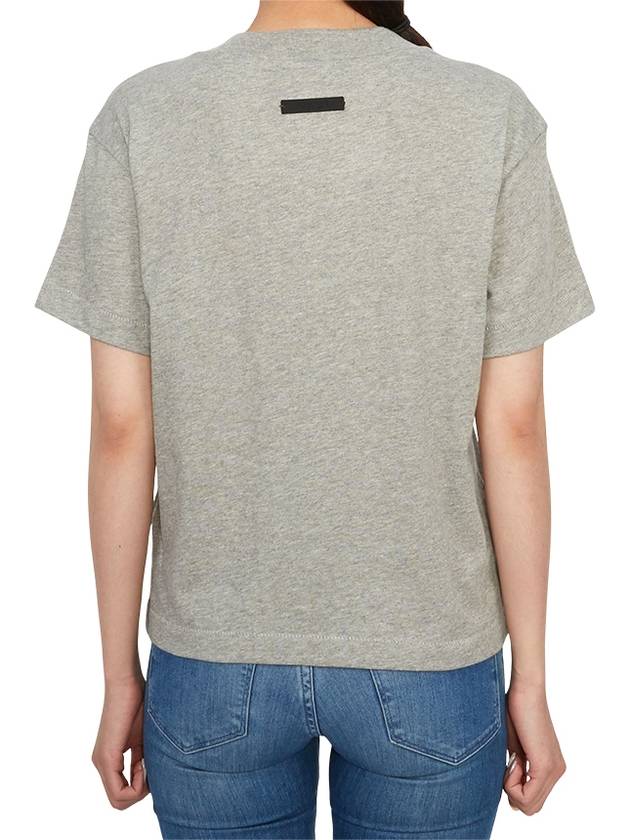 Logo Print Short Sleeve T Shirt Grey - FEAR OF GOD - BALAAN 4