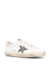 Superstar Brown Tab Classic Leather Low Top Sneakers White - GOLDEN GOOSE - BALAAN 3