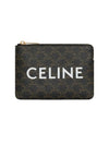 Triomphe Canvas Coin Card Wallet Black - CELINE - BALAAN 2