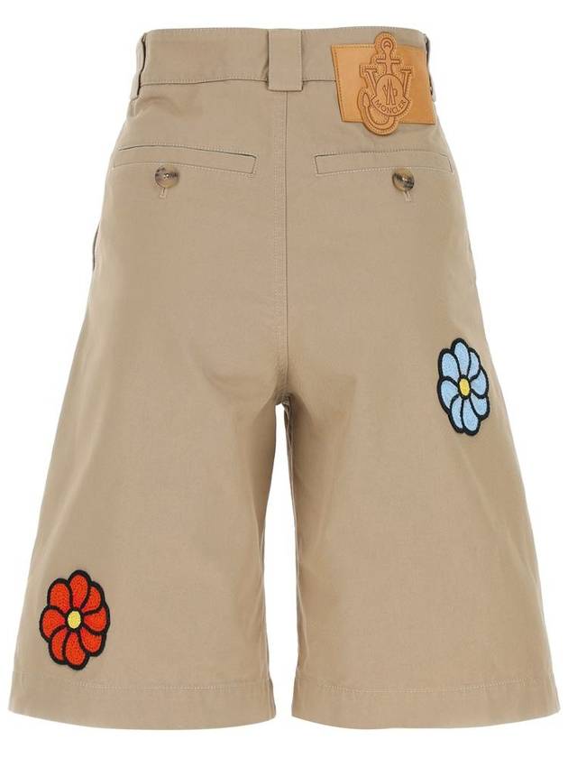 JW Anderson Floral Bermuda Shorts Beige - MONCLER - BALAAN 3