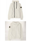 Men's Logo Wappen Double Zipper Hooded Zip Up White - STONE ISLAND - BALAAN 5