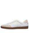 Court Classic Perforated Beige Tab Low Top Sneakers White - SAINT LAURENT - BALAAN 4