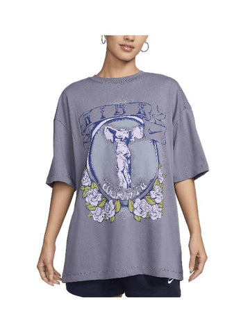 Sportswear Essentials Oversized T Shirt W Light Carbon Lilac HQ3011 003 - NIKE - BALAAN 1