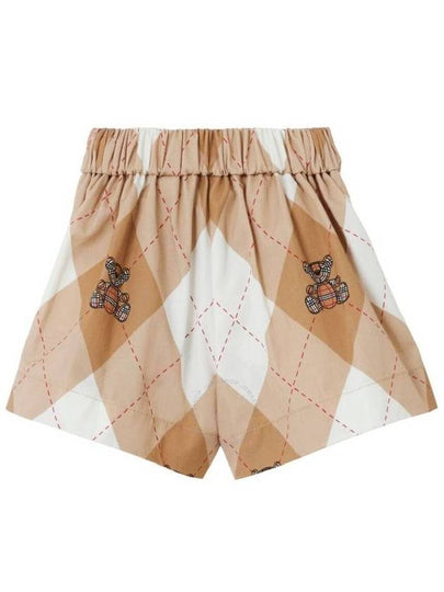 Burberry Thomas Bear Nicoletta Argyle-Print Cotton Shorts, Size 12M - BURBERRY - BALAAN 2