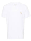 Chillax Fox Patch Regular Short Sleeve T-Shirt White - MAISON KITSUNE - BALAAN 2