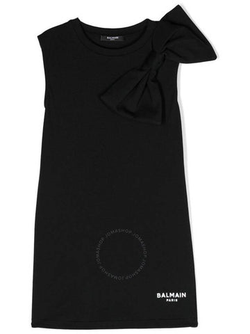 Balmain Girls Bow Detail Cotton Dress Size 14Y - BALMAIN - BALAAN 1