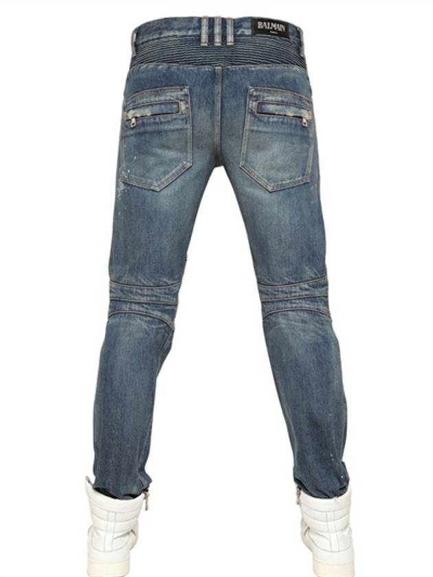 18CM Paint Spot Biker Jeans - BALMAIN - BALAAN 4