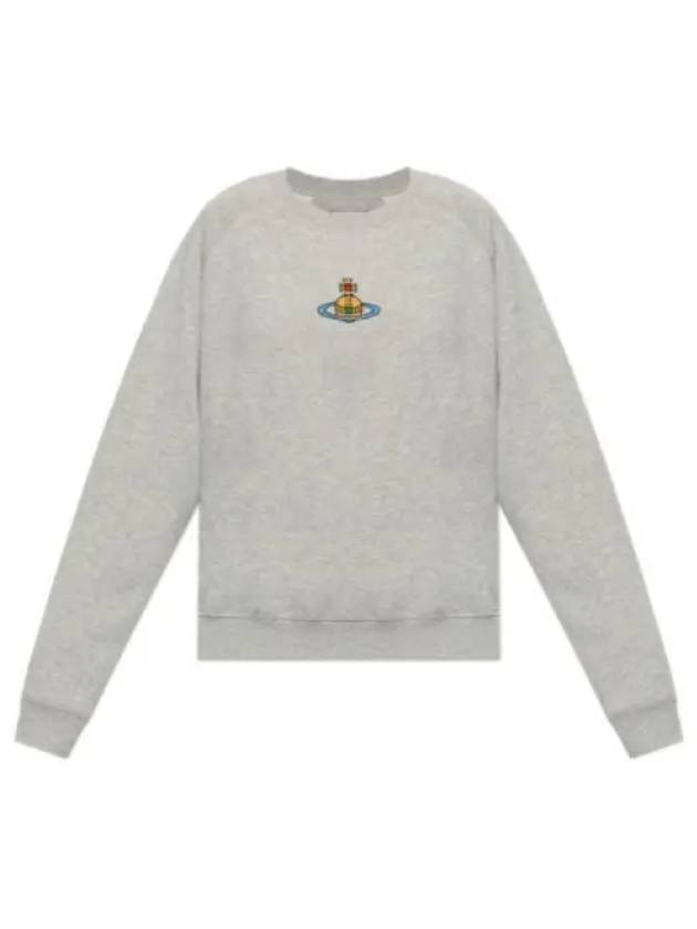 Embroidered Logo Cotton Sweatshirt Grey - VIVIENNE WESTWOOD - BALAAN 2