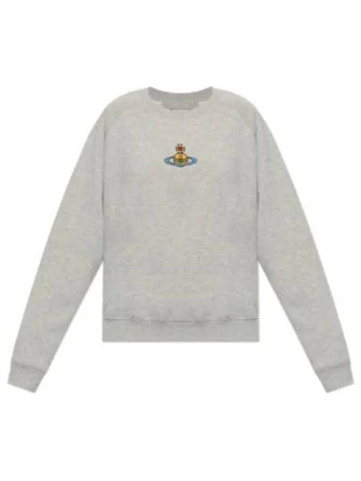 Embroidered Logo Cotton Sweatshirt Grey - VIVIENNE WESTWOOD - BALAAN 2