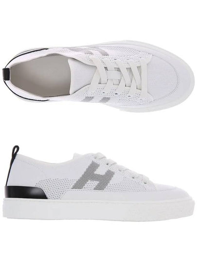 Deep Knit Calfskin Low Top Sneakers Blanc - HERMES - BALAAN 2