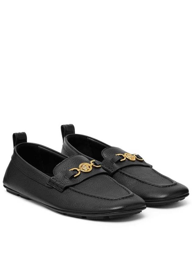 Versace Villa Loafers In Calfskin Leather - VERSACE - BALAAN 4