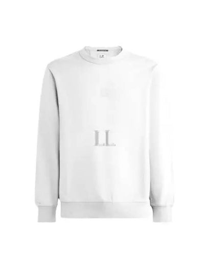 Metropolis Series Stretch Fleece Logo Sweatshirt White - CP COMPANY - BALAAN 2