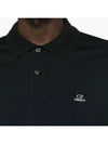 Logo Patch Polo Shirt Black - CP COMPANY - BALAAN 6