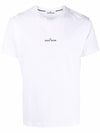 Tricromia Three Print Cotton Jersey T-Shirt White - STONE ISLAND - BALAAN 1