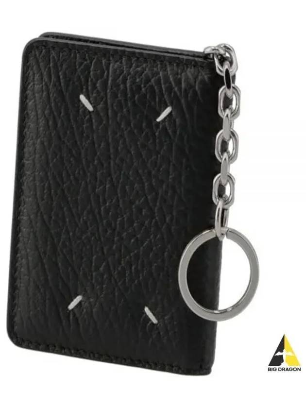 4 Stitch Keyring Card Wallet Black - MAISON MARGIELA - BALAAN 2