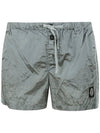 Waffen Patch Nylon Metal Swim Shorts Light Blue - STONE ISLAND - BALAAN.