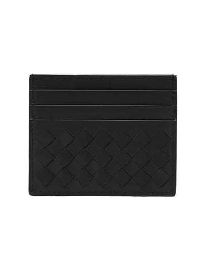 Men's Intrecciato Card Wallet Black - BOTTEGA VENETA - BALAAN 2