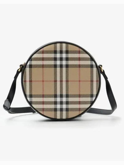 Lewis Check Pattern Round Cross Bag Beige - BURBERRY - BALAAN 2