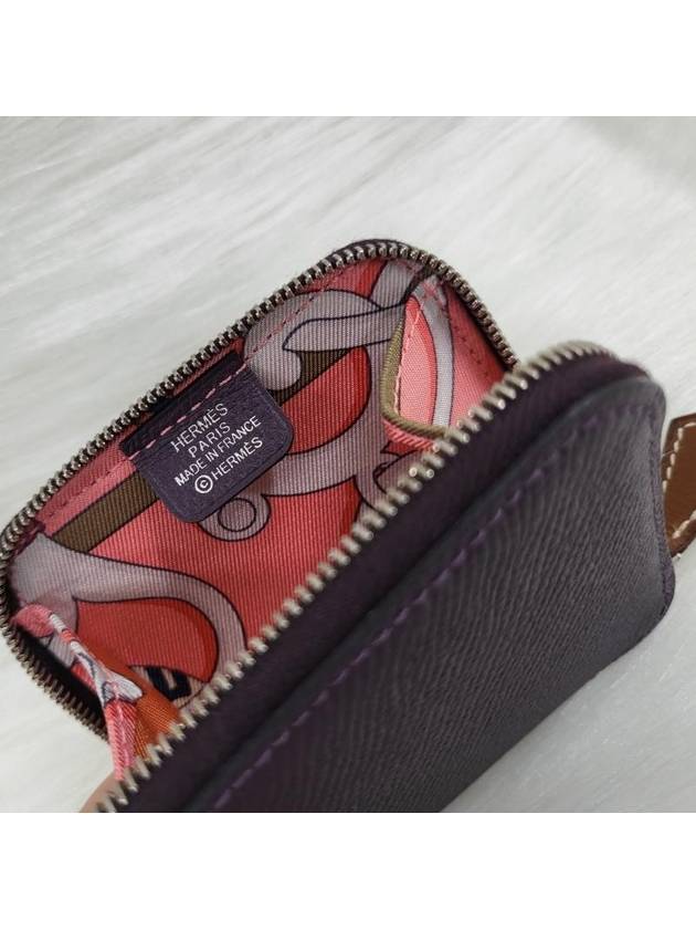 Silk'In Short Coin Wallet Purple - HERMES - BALAAN 5