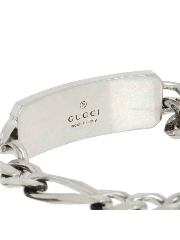 GG Bee Engraved Sterling Silver Bracelet Silver - GUCCI - BALAAN 3