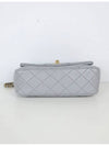 Gray Lambskin Gold Ball Chain Mini Flap Bag AS1787 - CHANEL - BALAAN 4