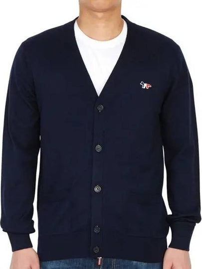 Tricolor Fox Patch Classic Cardigan Navy - MAISON KITSUNE - BALAAN 2