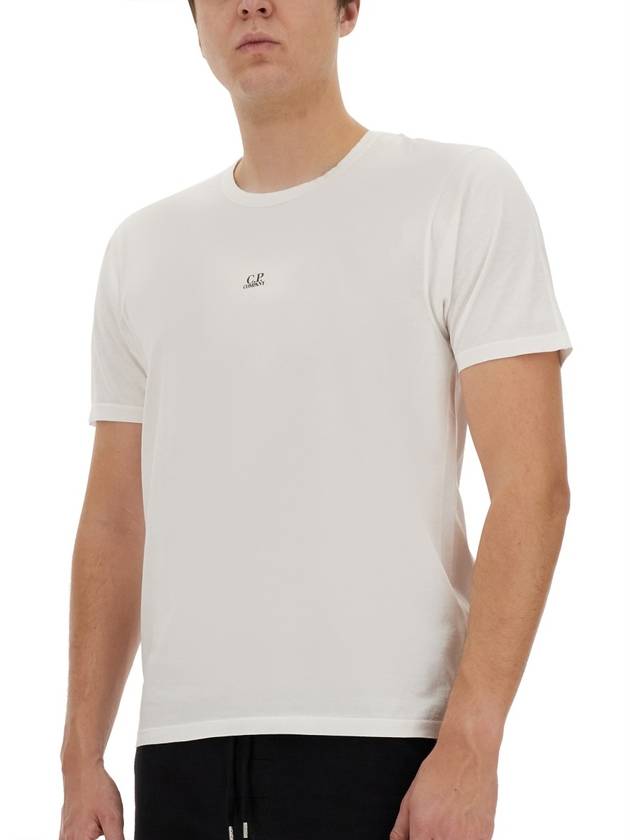 70/2 Mercerized Jersey Logo Short Sleeve T-Shirt White - CP COMPANY - BALAAN 5