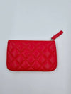 Mini Cosmetic Zipper Pouch Bag Dahong Caviar AP3833 - CHANEL - BALAAN 7