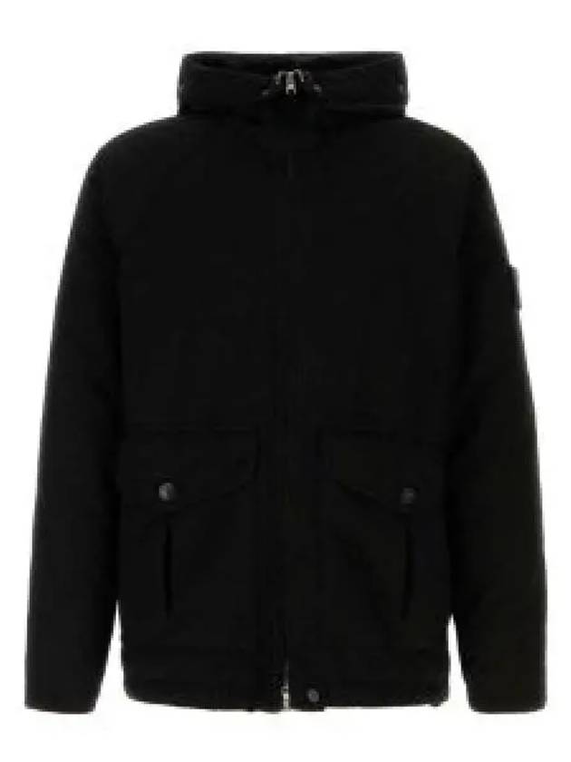 Logo David TC Down Hooded Jacket Navy - STONE ISLAND - BALAAN 2