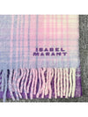 Firny Embroidery Logo Check Alpaca Muffler Lilac - ISABEL MARANT - BALAAN 5