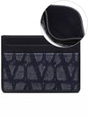 Toile Iconographe Jacquard Card Wallet Navy Black - VALENTINO - BALAAN 3