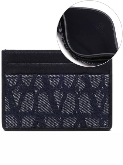 Toile Iconographe Jacquard Card Wallet Navy Black - VALENTINO - BALAAN 2